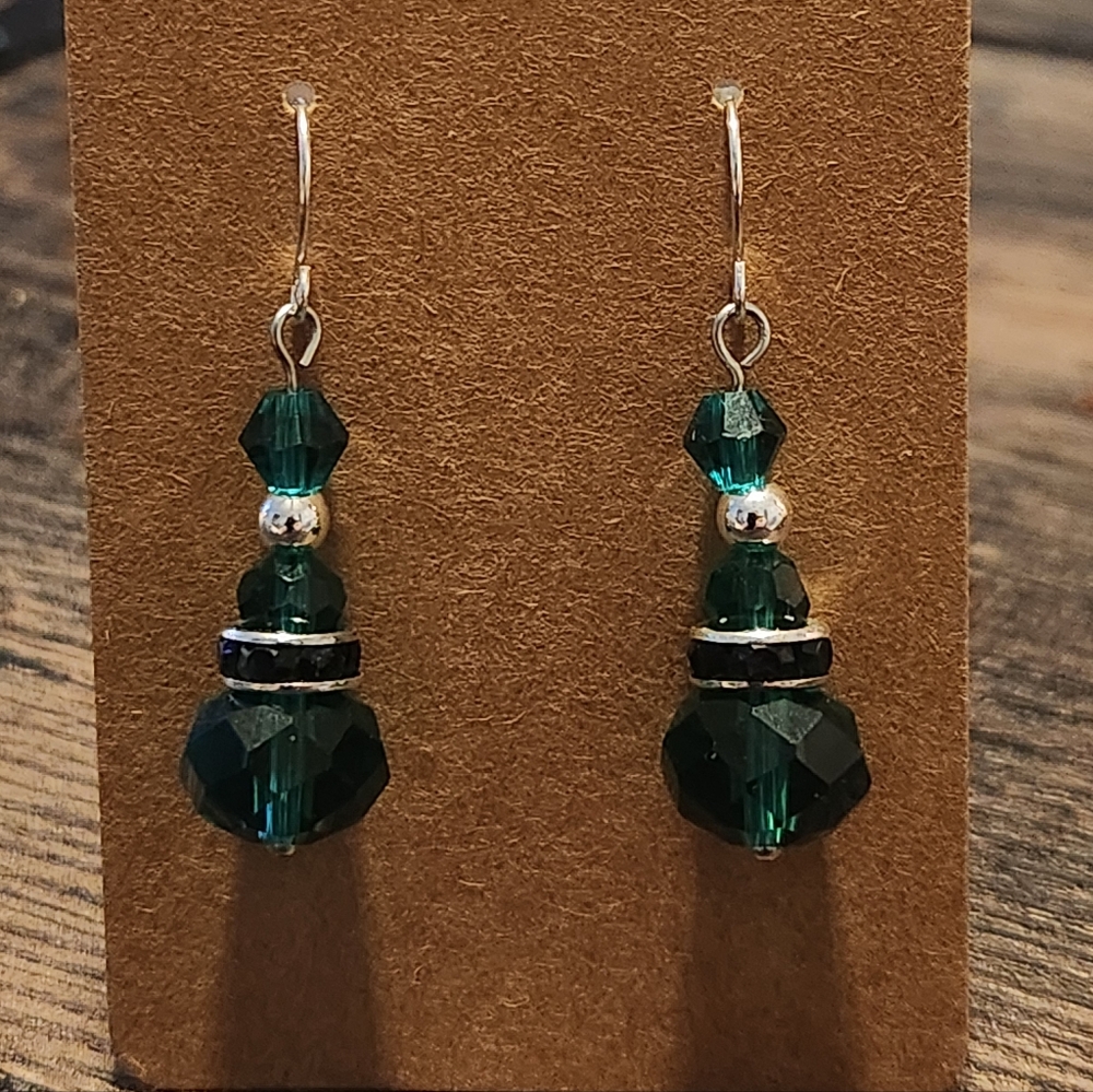 Handmade Emerald Green Earrings